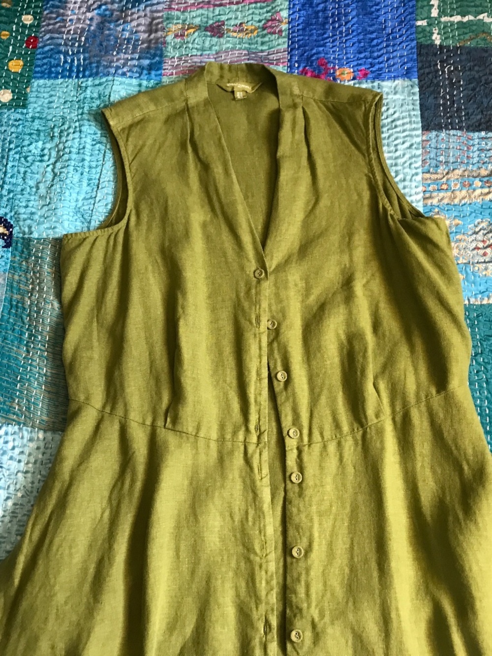Seasalt Cornwall 100% linen Carved Wood dress UK16 tall